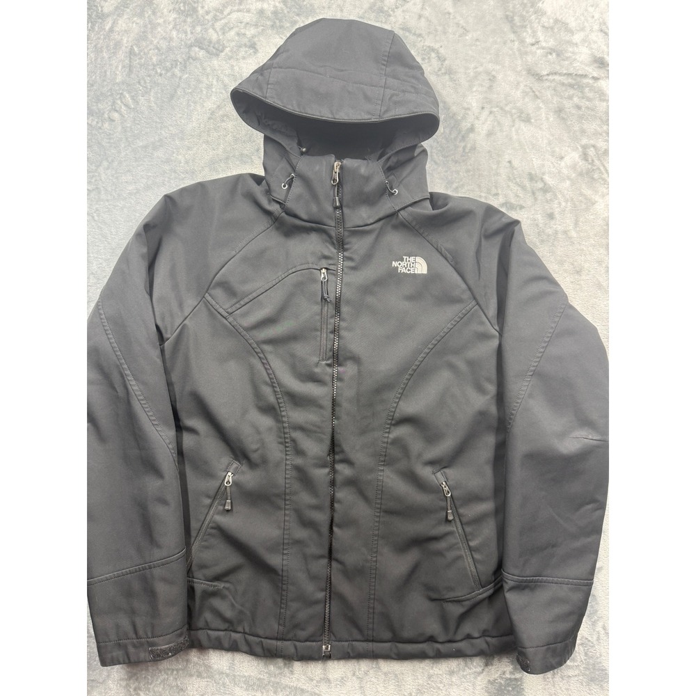 The North Face Apex PrimaLoft Jacket Womens L Black Softshell Hooded